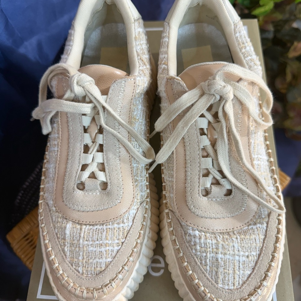New/ Box ! Dolce Vita ! Chic Beige Women's Sneakers